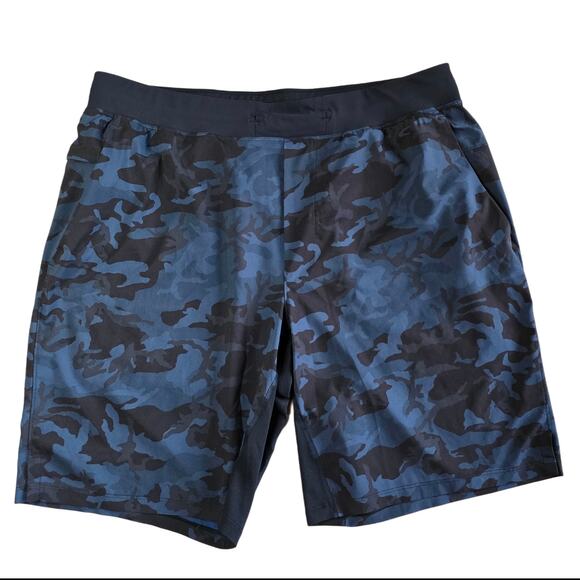 Lululemon Athletica Other - Lululemon T.H.E. Short Size XL Blue Camo Linerless 9" Lightweight Stretch Gym